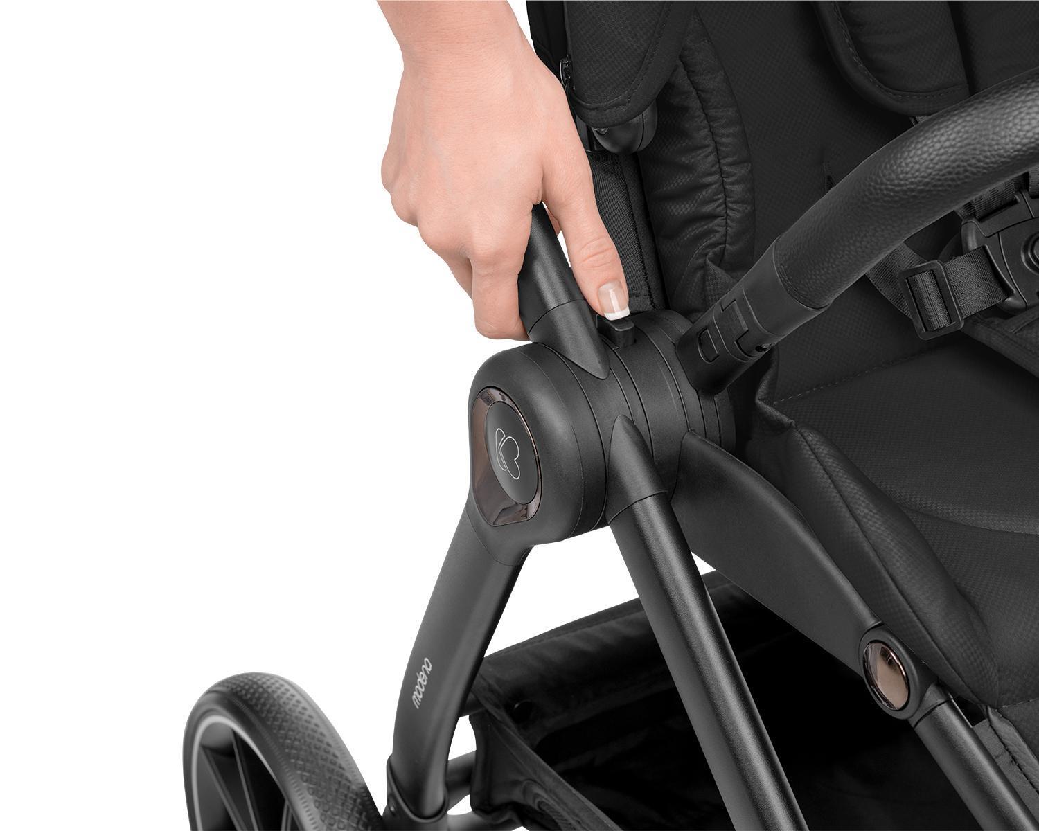 KIKKA BOO Kolica MODENA 3in1 set sa I-SIZE autosedištem i tvrdom korpom black