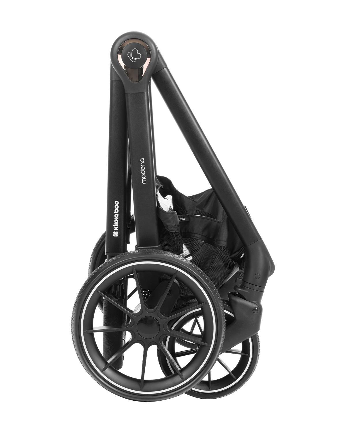 KIKKA BOO Kolica MODENA 3in1 set sa I-SIZE autosedištem i tvrdom korpom black