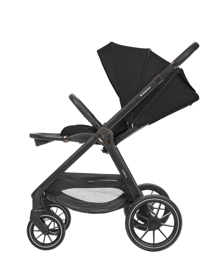 KIKKA BOO Kolica MODENA 3in1 set sa I-SIZE autosedištem i tvrdom korpom black