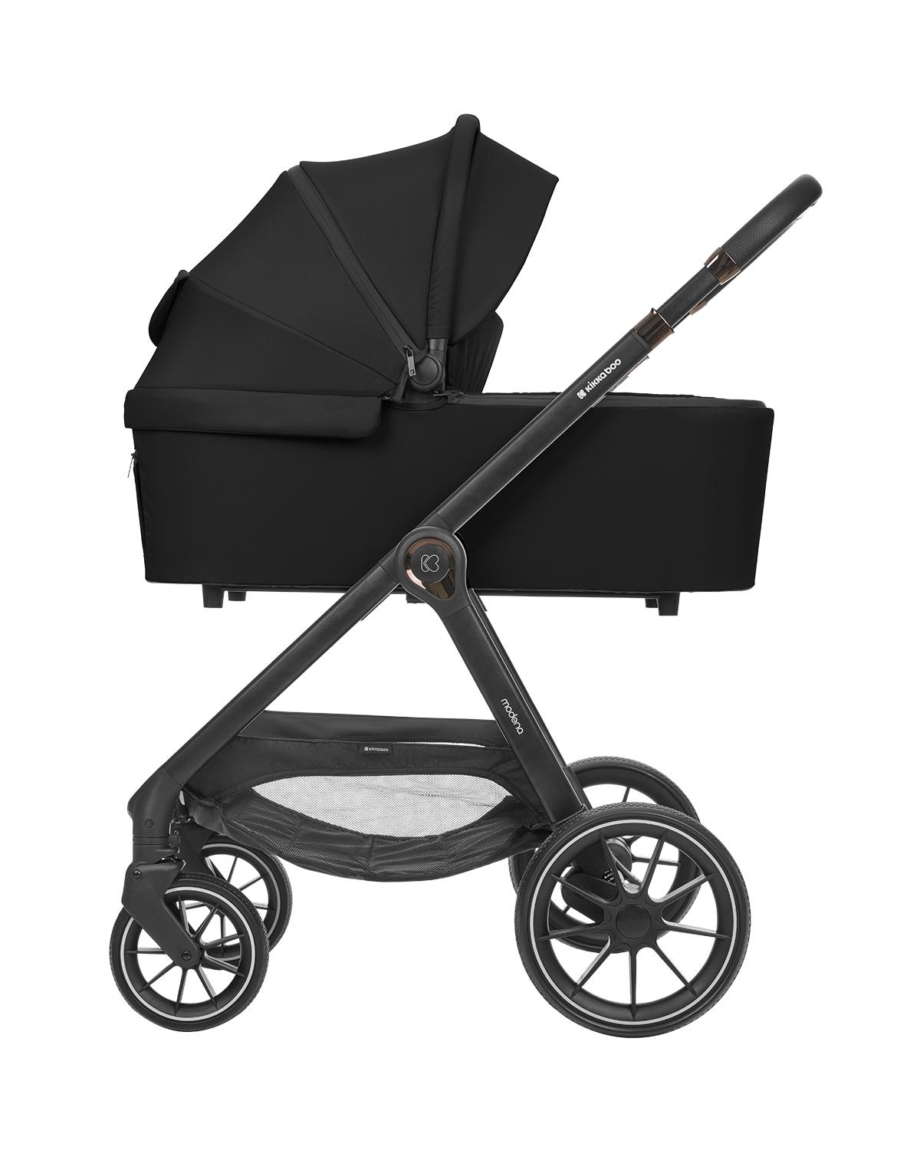 KIKKA BOO Kolica MODENA 3in1 set sa I-SIZE autosedištem i tvrdom korpom black