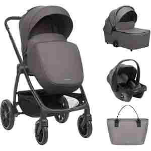 Kolica MODENA 3in1 set sa I-SIZE autosedištem i tvrdom korpom dark grey
