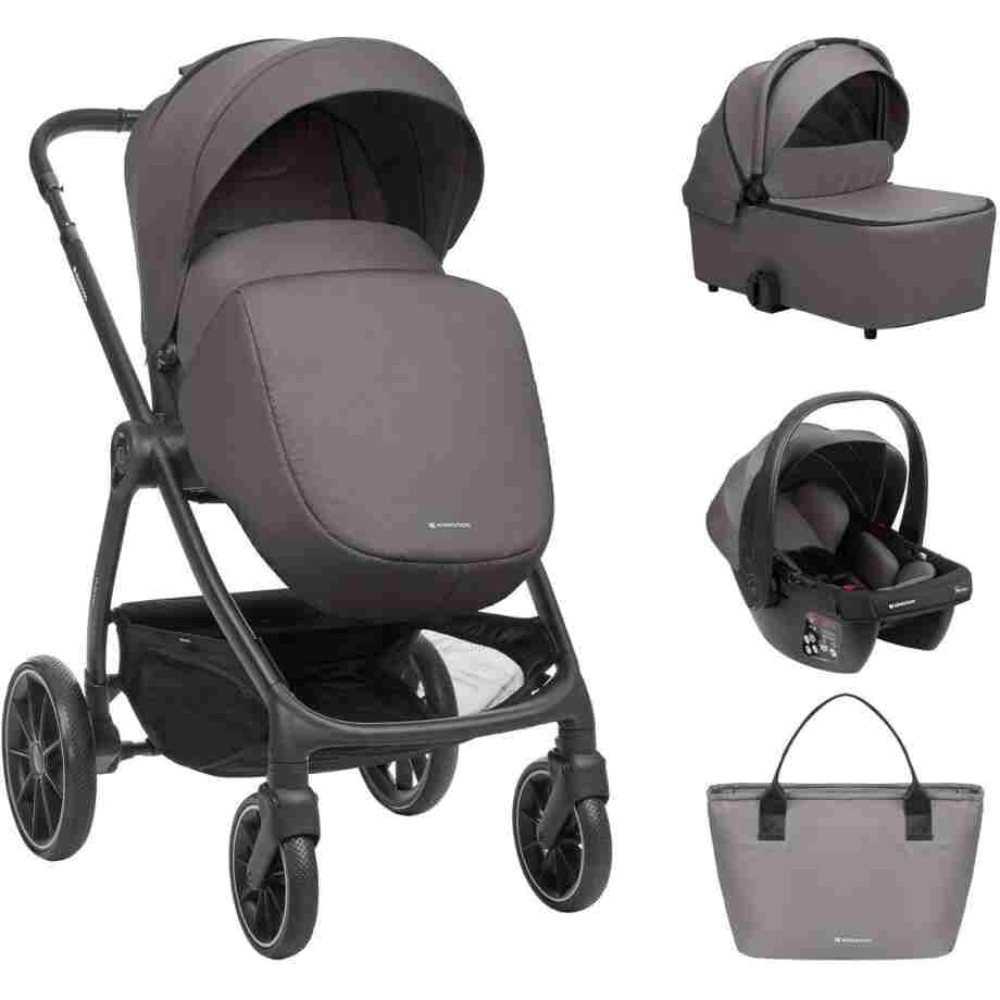 Kolica MODENA 3in1 set sa I-SIZE autosedištem i tvrdom korpom dark grey