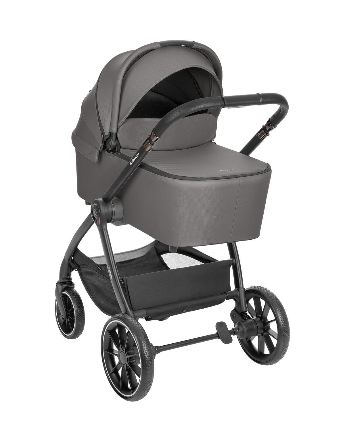 KIKKA BOO Kolica MODENA 3in1 set sa I-SIZE autosedištem i tvrdom korpom dark grey