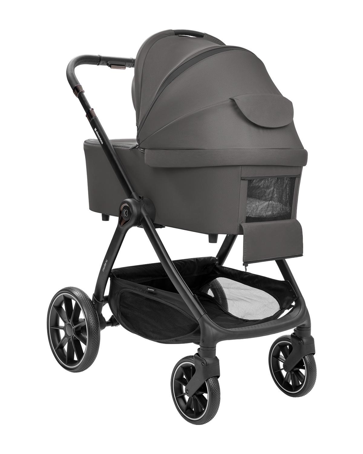 KIKKA BOO Kolica MODENA 3in1 set sa I-SIZE autosedištem i tvrdom korpom dark grey