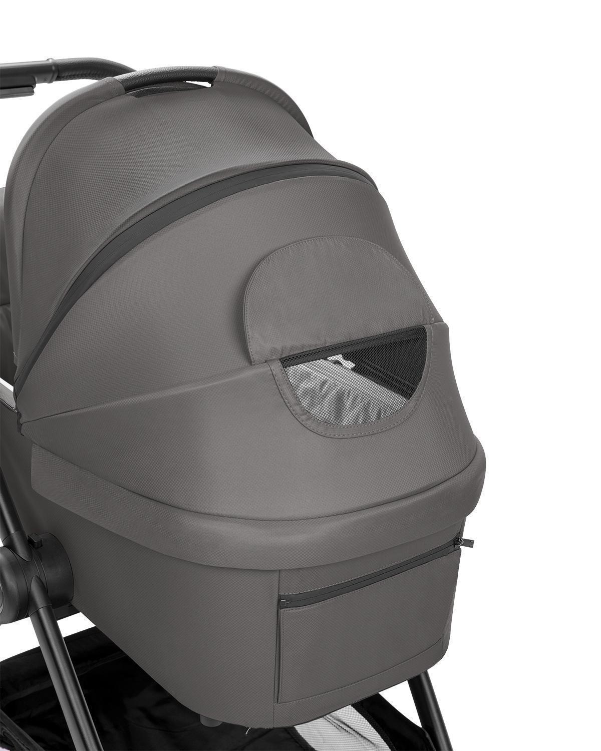 KIKKA BOO Kolica MODENA 3in1 set sa I-SIZE autosedištem i tvrdom korpom dark grey