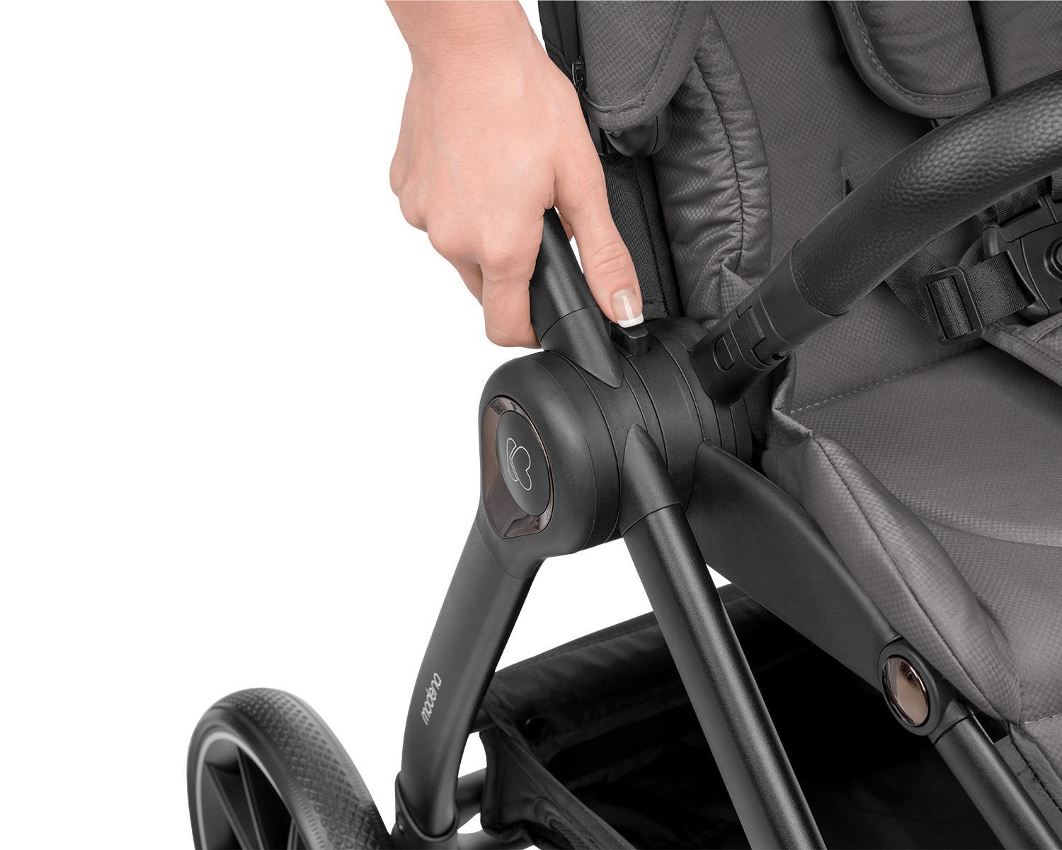 KIKKA BOO Kolica MODENA 3in1 set sa I-SIZE autosedištem i tvrdom korpom dark grey