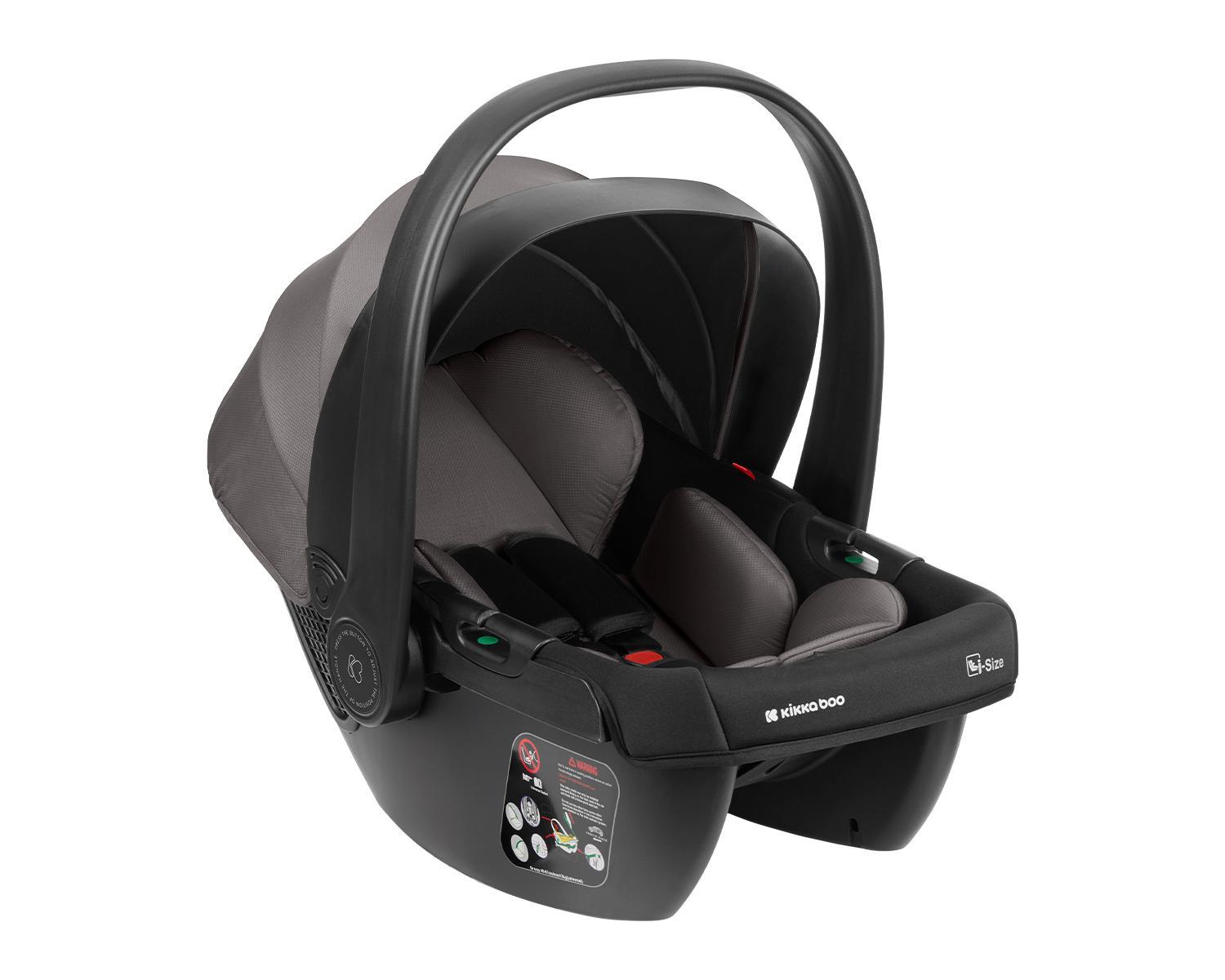 KIKKA BOO Kolica MODENA 3in1 set sa I-SIZE autosedištem i tvrdom korpom dark grey