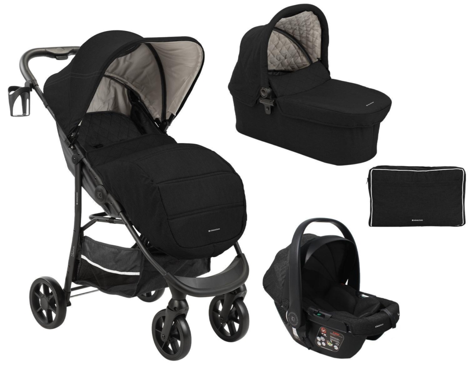 Kolica SELINA premium set 3in1 sa I-SIZE autosedištem i tvrdom korpom dark grey