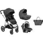 KIKKA BOO Kolica THEA dark grey set 3in1 sa tvrdom korpom i autosedištem - Slika 3