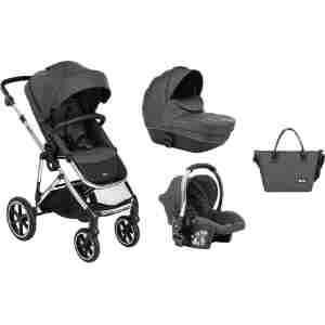 Kolica THEA dark grey set 3in1 sa tvrdom korpom i autosedištem