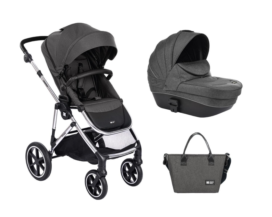 KIKKA BOO Kolica THEA dark grey set 3in1 sa tvrdom korpom i autosedištem