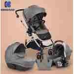 KIKKA BOO Kolica THEA light grey set 3in1 sa tvrdom korpom i autosedištem - Slika 2