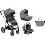 Kolica THEA light grey set 3in1 sa tvrdom korpom i i autosedištem