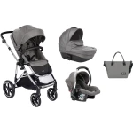 Kolica THEA light grey set 3in1 sa tvrdom korpom i i autosedištem