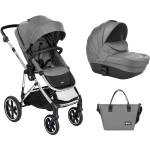 KIKKA BOO Kolica THEA light grey set 3in1 sa tvrdom korpom i autosedištem - Slika 4