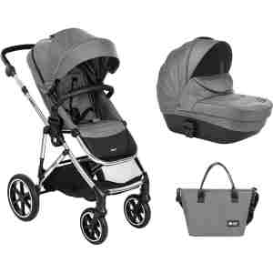 KIKKA BOO Kolica THEA light grey set 3in1 sa tvrdom korpom i autosedištem - Slika 4