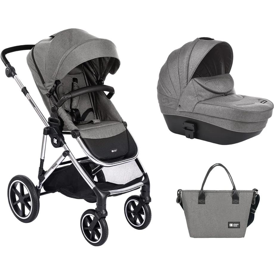 Kolica THEA 3in1 set sa autosedistem i tvrdom korpom light grey2