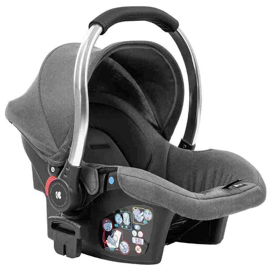 KIKKA BOO Kolica THEA light grey set 3in1 sa tvrdom korpom i autosedištem