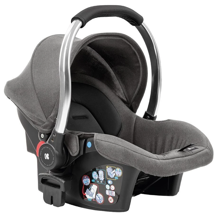 Kolica THEA 3in1 set sa autosedistem i tvrdom korpom light grey3