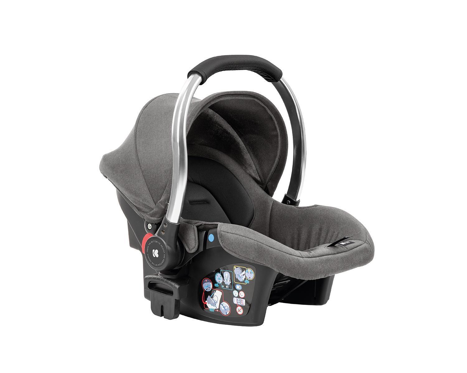 KIKKA BOO Kolica THEA light grey set 3in1 sa tvrdom korpom i autosedištem