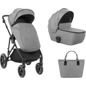 Kolica THEA grey set 2in1 sa tvrdom korpom