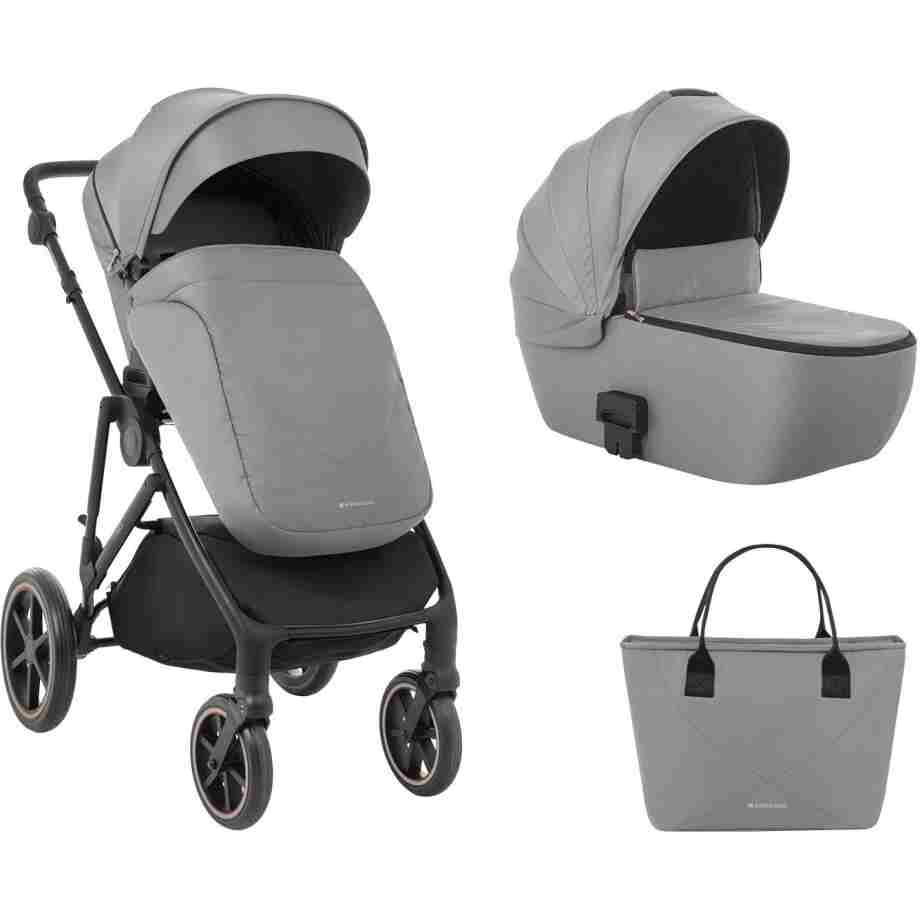 Kolica THEA grey set 2in1 sa tvrdom korpom