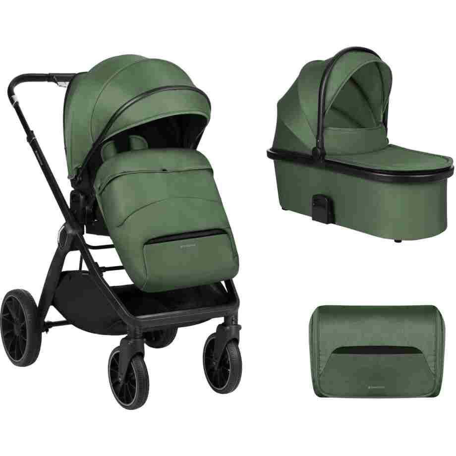 Kolica TIFFANY army green set 2in1 sa tvrdom korpom