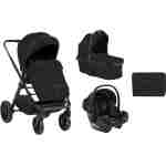 Kolica TIFFANY black set 3in1 sa tvrdom korpom i autosedištem I-PRIME I-SIZE black