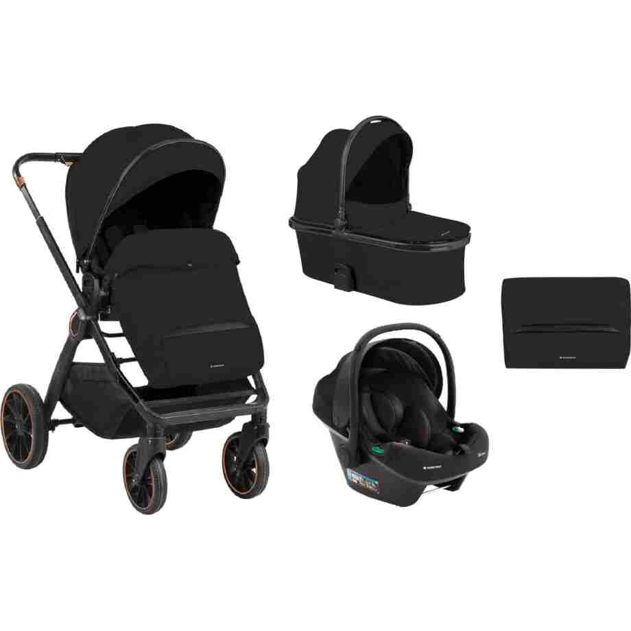Kolica TIFFANY black set 3in1 sa tvrdom korpom i autosedištem I-PRIME I-SIZE black