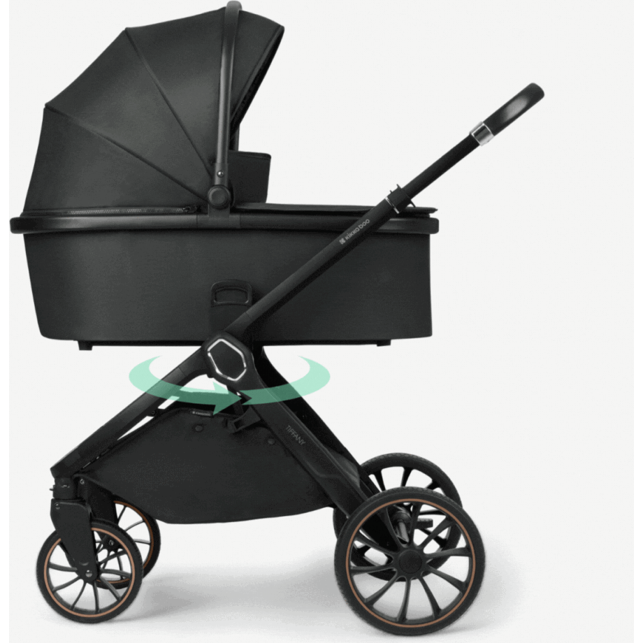 KIKKA BOO Kolica TIFFANY dark grey set 2in1 sa tvrdom korpom