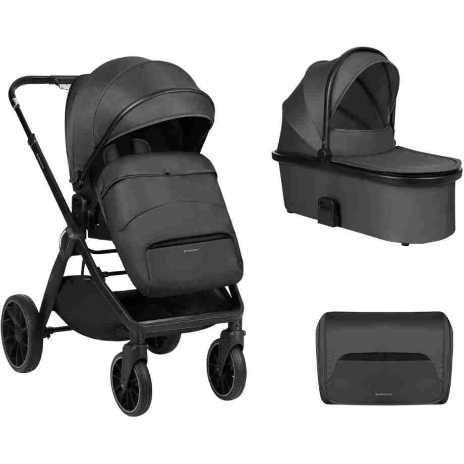 Kolica TIFFANY dark grey set 2in1 sa tvrdom korpom