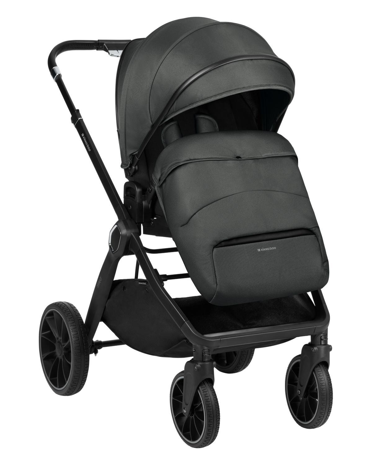 KIKKA BOO Kolica TIFFANY dark grey set 2in1 sa tvrdom korpom Kolica Tiffany dark grey 2u1, prikaz kompleta