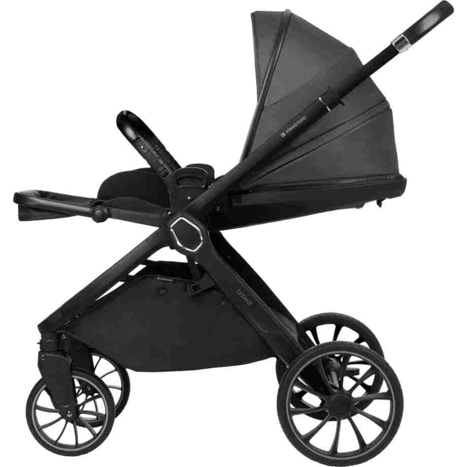 KIKKA BOO Kolica TIFFANY dark grey set 2in1 sa tvrdom korpom