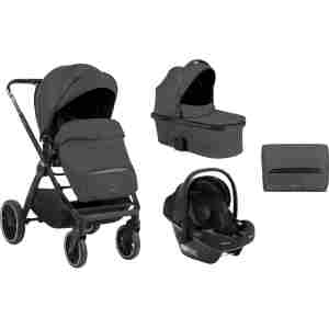 Kolica TIFFANY dark grey set 3in1 sa tvrdom korpom i autosedištem I-PRIME I-SIZE black