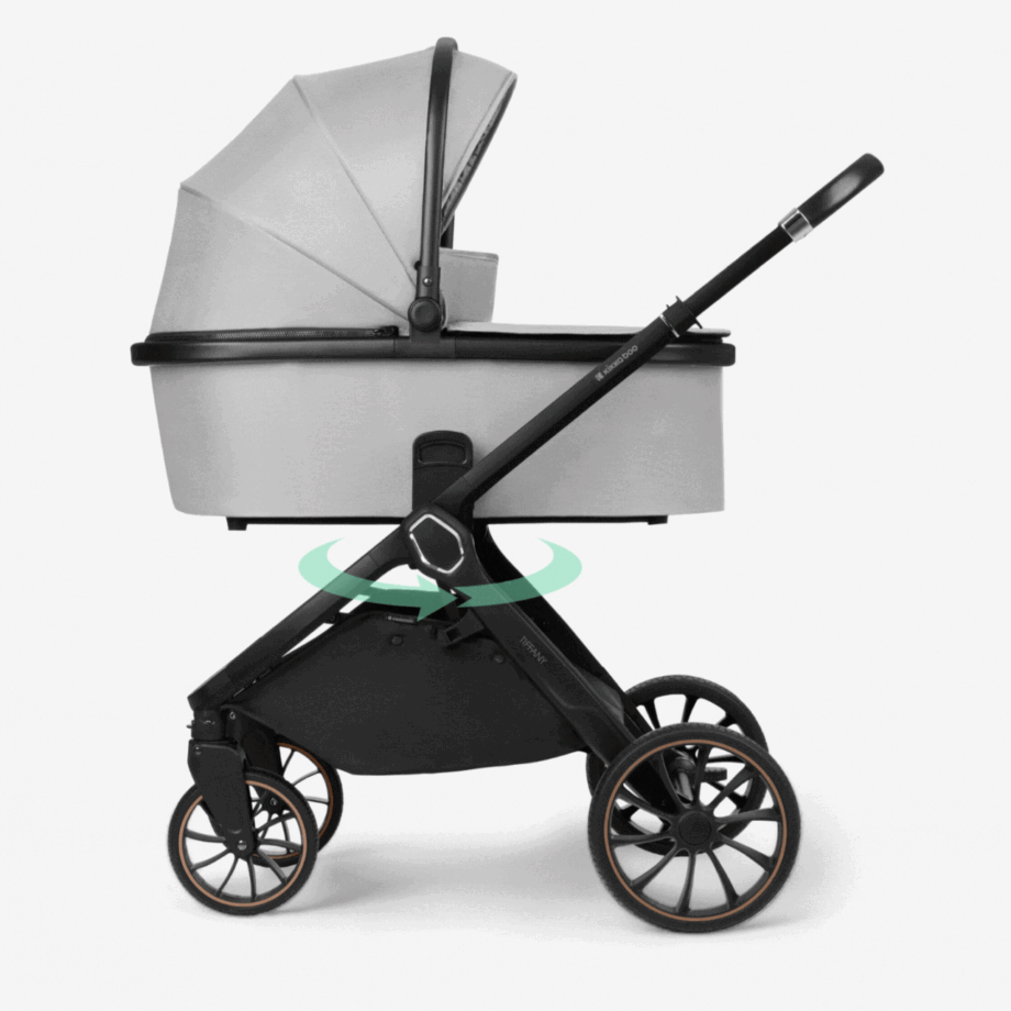 KIKKA BOO Kolica TIFFANY light grey set 2in1 sa tvrdom korpom Kolica Tiffany light grey 2u1, animacija sklapanja