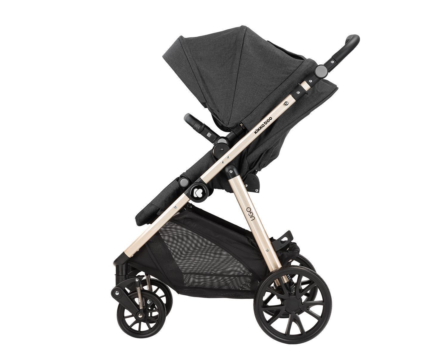 KIKKA BOO Kolica UGO black set 3in1 sa tvrdom korpom i autosedištem KIKKA BOO Kolica UGO black set 3in1 sa tvrdom korpom i autosedištem