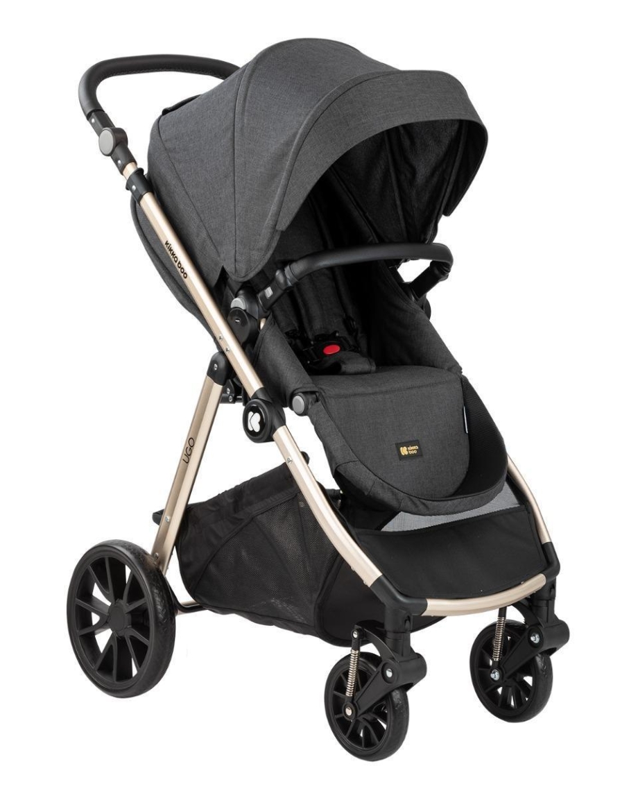 KIKKA BOO Kolica UGO black set 3in1 sa tvrdom korpom i autosedištem KIKKA BOO Kolica UGO black set 3in1 sa tvrdom korpom i autosedištem