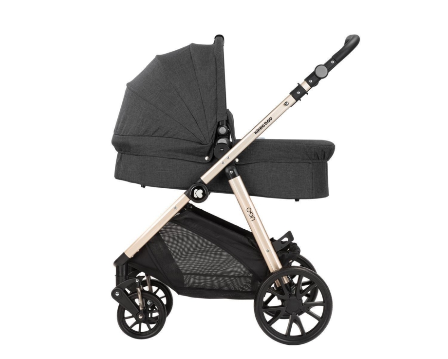 KIKKA BOO Kolica UGO black set 3in1 sa tvrdom korpom i autosedištem KIKKA BOO Kolica UGO black set 3in1 sa tvrdom korpom i autosedištem