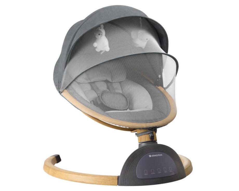 KIKKA BOO Ljuljaška ASHLEE sa daljinskim upravljačem wood dekor light grey