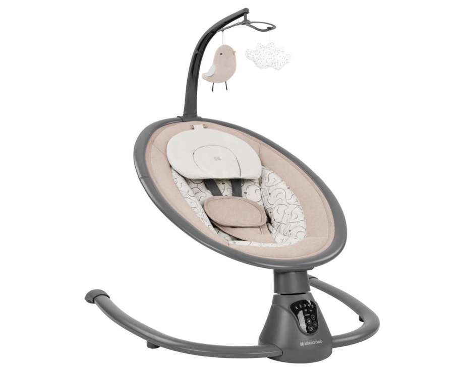 KIKKA BOO Ljuljaška TWIDDLE side-to-side sa adapterom i daljinskim upravljačem beige