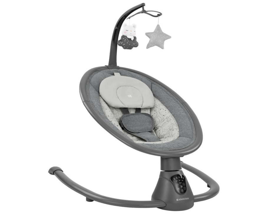 KIKKA BOO Ljuljaška TWIDDLE side-to-side sa adapterom i daljinskim upravljačem grey