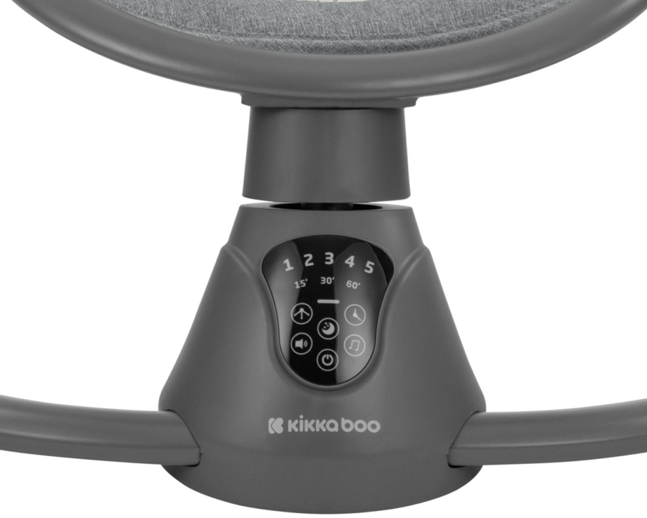 KIKKA BOO Ljuljaška TWIDDLE side-to-side sa adapterom i daljinskim upravljačem grey