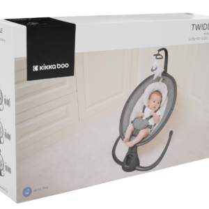 KIKKA BOO Ljuljaška TWIDDLE side-to-side sa adapterom i daljinskim upravljačem grey - Slika 8