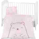 Posteljina sa ogradicom 6 pcs 60/120 Bear with Me pink KKB60117-180 - Slika 1