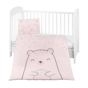 Posteljina sa ogradicom 6 pcs 60/120 Bear with Me pink KKB60117-180 - Slika 1