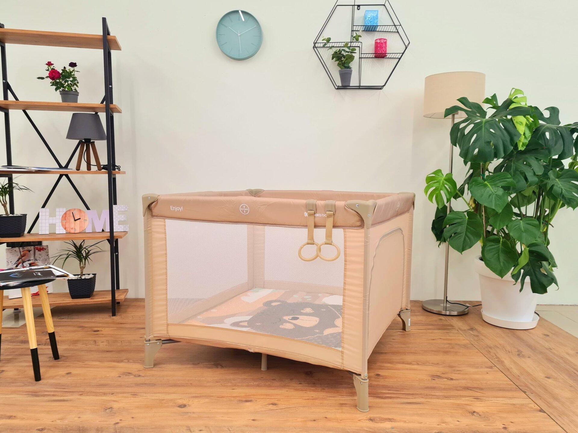 KIKKA BOO Prenosiva ogradica sa zipom ENJOY Bear beige