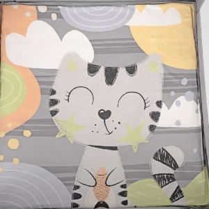 KIKKA BOO Prenosiva ogradica sa zipom ENJOY Cat grey - Slika 5