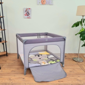 KIKKA BOO Prenosiva ogradica sa zipom ENJOY Cat grey - Slika 7