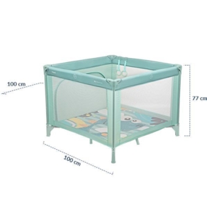 KIKKA BOO Prenosiva ogradica sa zipom ENJOY Dino mint - Slika 7