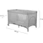 prenosivi krevetac za bebe KIKKA BOO MEDLEY grey tekstura materijala